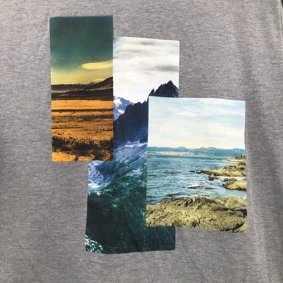 Goodfellow & co standard men's gray short sleeved shirt - Picture 3 of 10